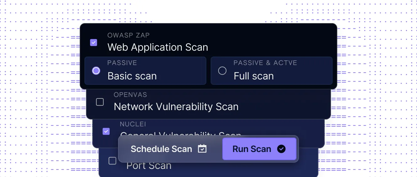 Scan configuration interface